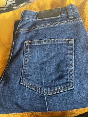Dark Blue Denim Jeans - Classic Straight Fit